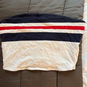tube top red white and blue